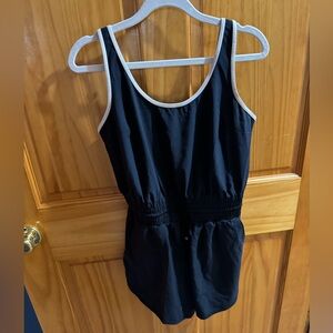 Abercrombie & Fitch Black Athletic Romper with Pockets